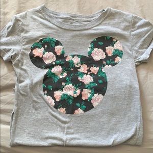 Regular shirt with Mickey Mouse floral print